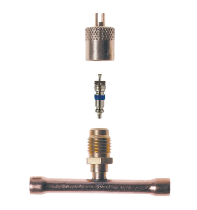 Ite T-Stück Schrader MV-8458 Messing 2×5/8″ Ods 1×1/4″ Sae außen