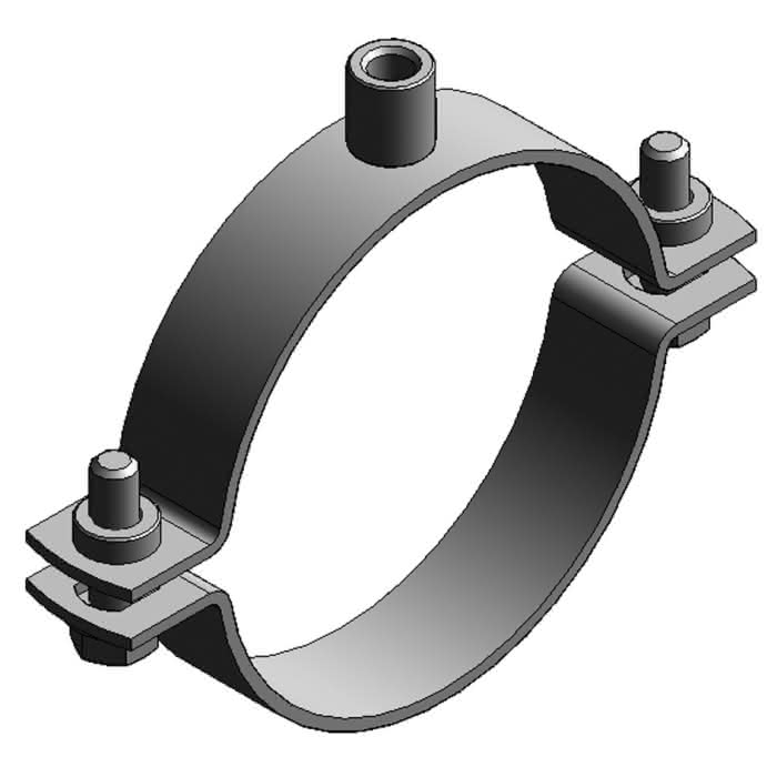 Mefa Maxima PSM Rohrschelle M10/M12 210-215mm rundumgeschweißt ohne Dämmung