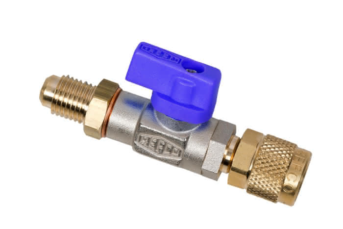 Refco Kugelventil CA-1/4″sae-B 1/4″ Sae X 1/4″ Sae blau