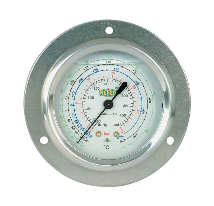 Refco Rohrfedermanometer NG 63 ++MR-205-DS-R407C++ 1/4 SAE hinten