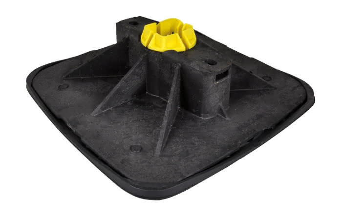 Walraven Yeti 335 Montagefuss und Antivibrationsmatte vertikal 360° für Schiene Strut (DS 5) 41×41/51mm