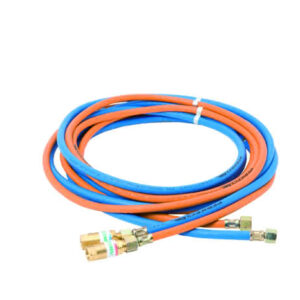 Perkeo 5m-Schlauchpaket P/S 4×3,5mmmit eingepresster Sicherung G1/4″RHxG3/8″LH (Werkzeug Zubehör)